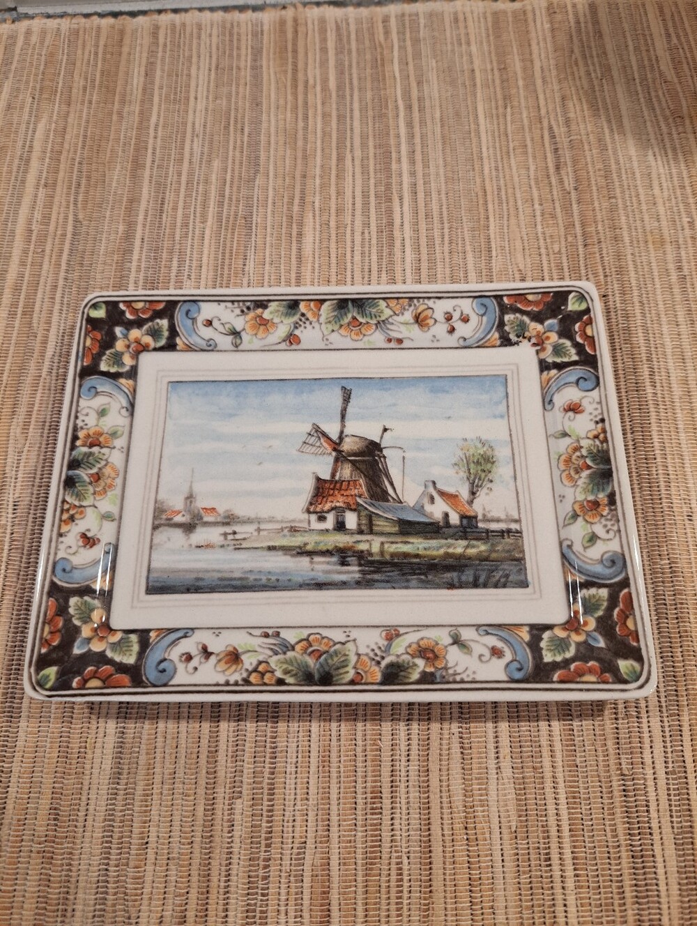 Delft Westraven 4 x 6" Wall Plaque Handmade In Holland